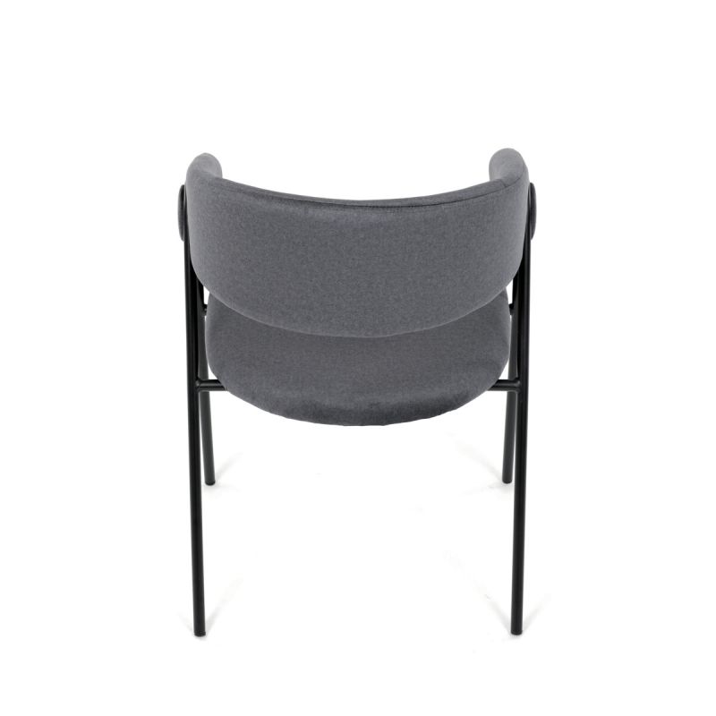 Jedálenská stolička, sivá, zamatová, látka, DCL-X7130 GREY2
