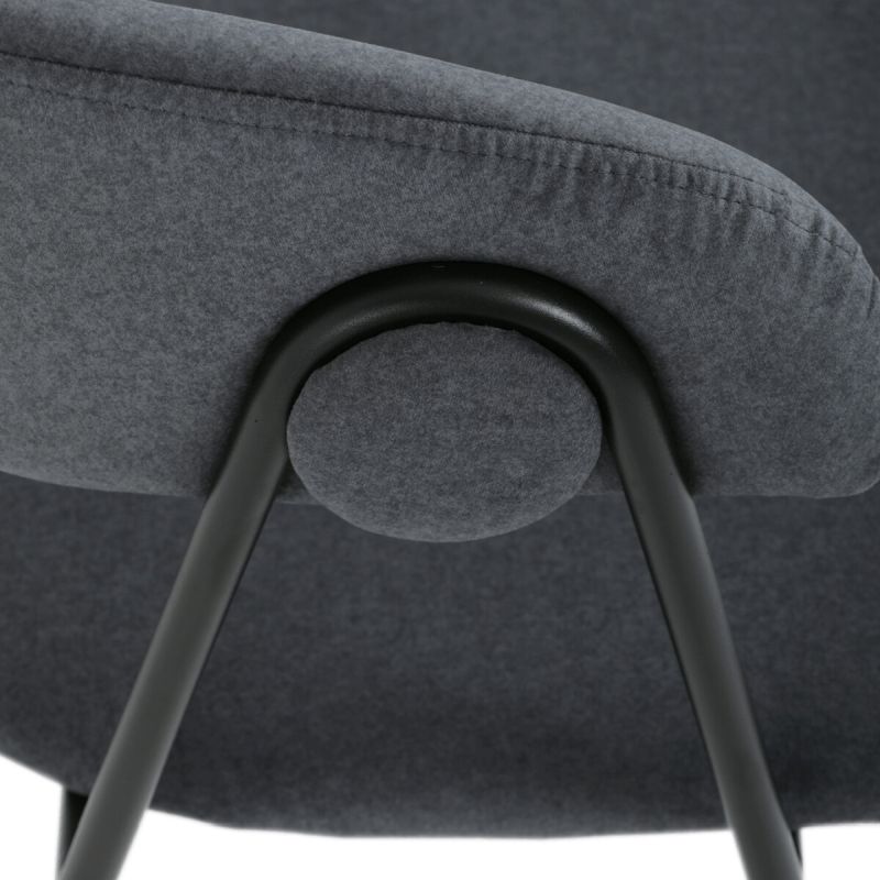 Jedálenská stolička, sivá, zamatová, látka, DCL-X7130 GREY2