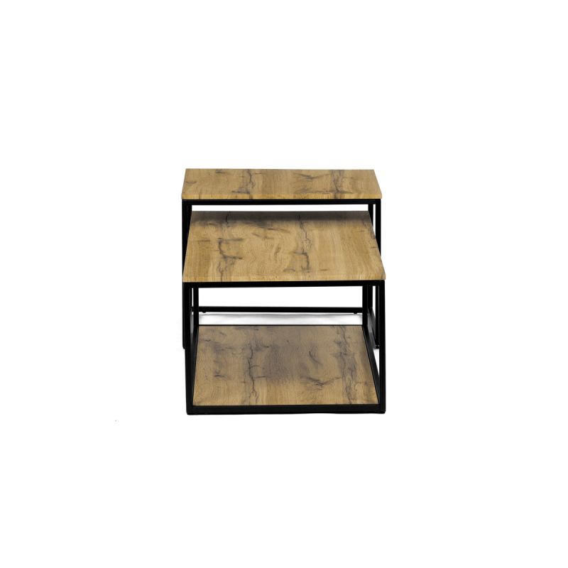Set konferenčných stolíkov, 100x50cm, MDF, divoký dub, CT-X7123 OAK