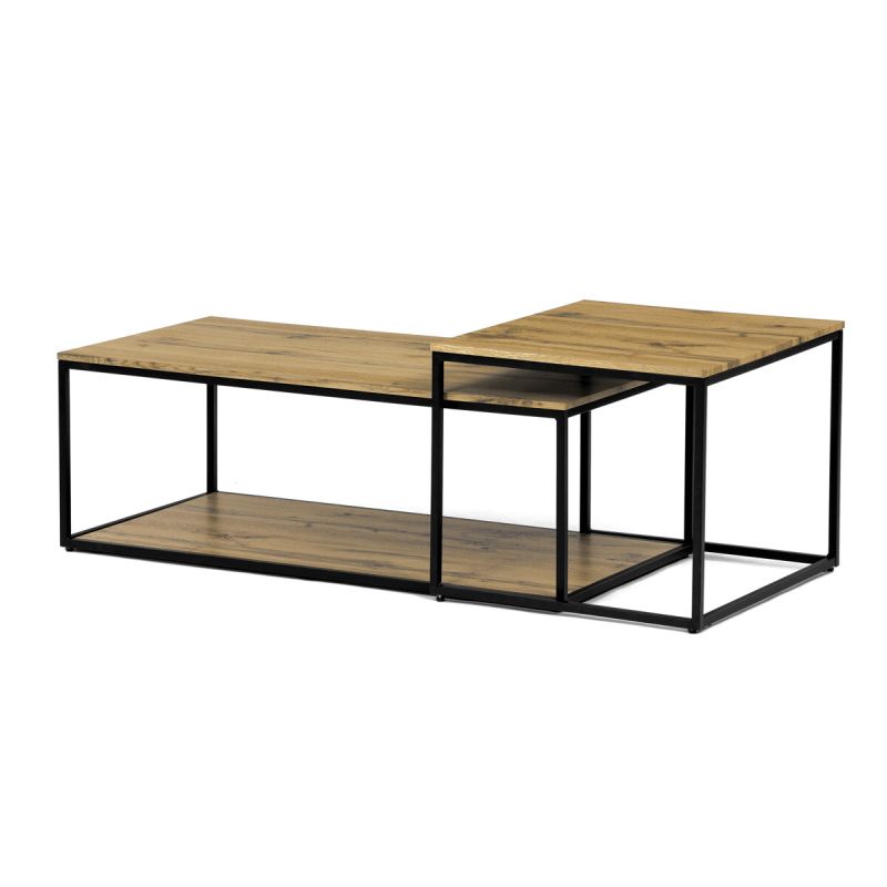 Set konferenčných stolíkov, 100x50cm, MDF, divoký dub, CT-X7123 OAK