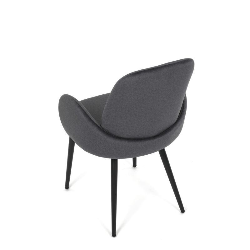 Jedálenská stolička, sivá, zamatová, látka, DCL-X7129 GREY2