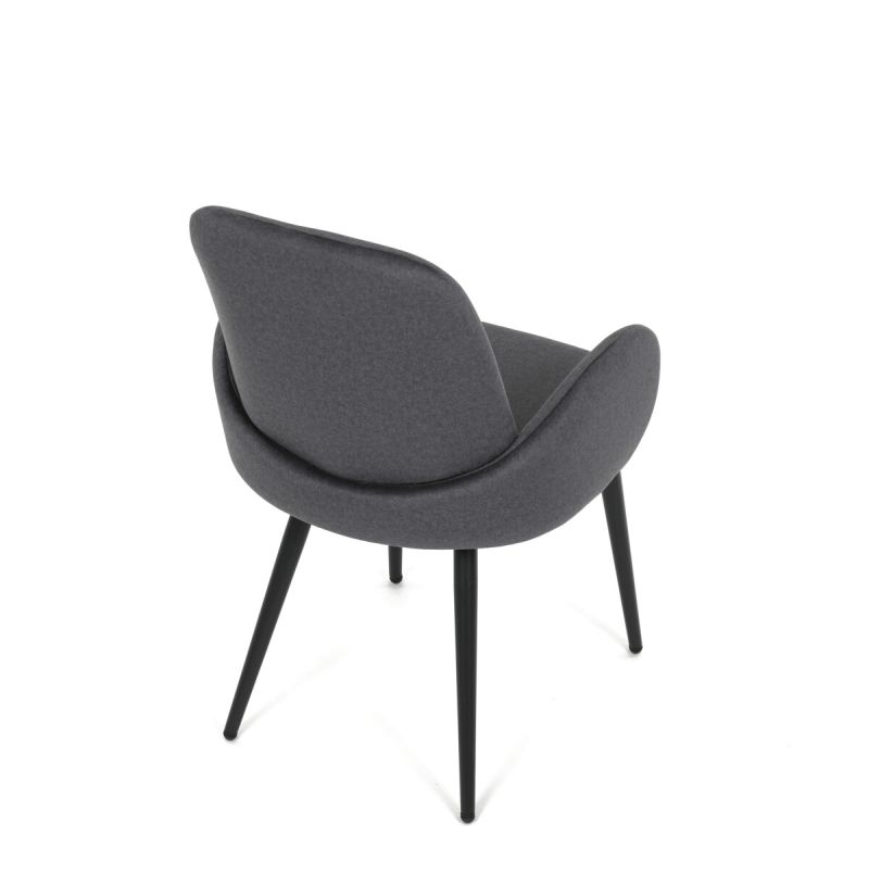 Jedálenská stolička, sivá, zamatová, látka, DCL-X7129 GREY2