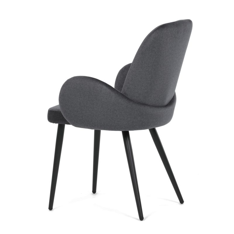 Jedálenská stolička, sivá, zamatová, látka, DCL-X7129 GREY2