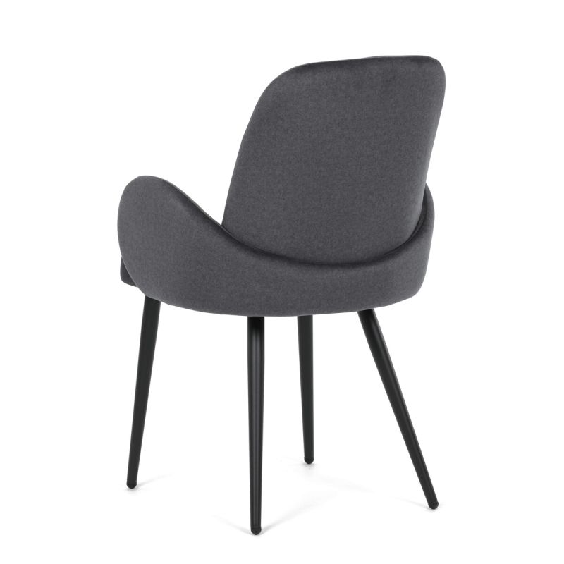 Jedálenská stolička, sivá, zamatová, látka, DCL-X7129 GREY2