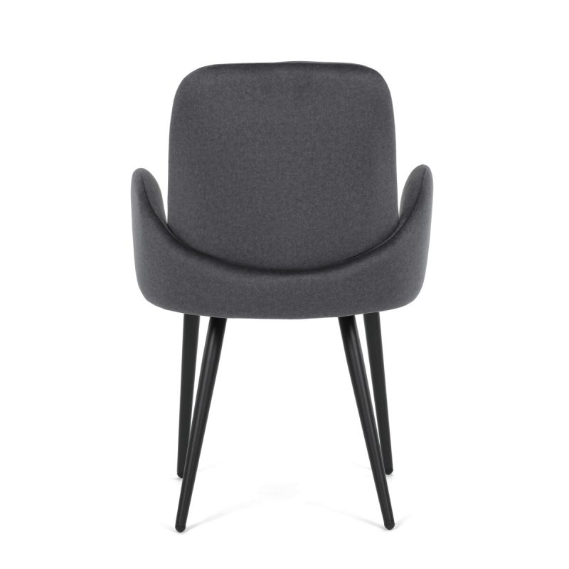 Jedálenská stolička, sivá, zamatová, látka, DCL-X7129 GREY2