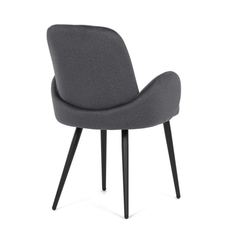 Jedálenská stolička, sivá, zamatová, látka, DCL-X7129 GREY2