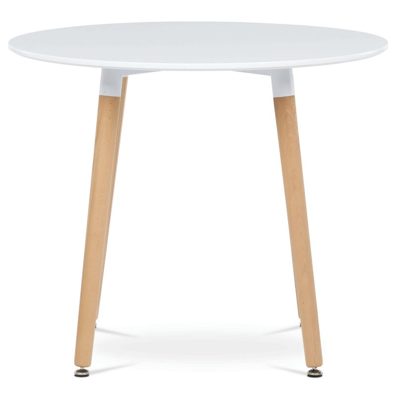 Jedálenský stôl, okrúhly, 90cm, MDF, biela, DT-306 WT