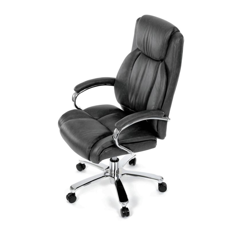 Kancelárske kreslo, sivá, ekokoža, 150 kg, KA-F1385 GREY