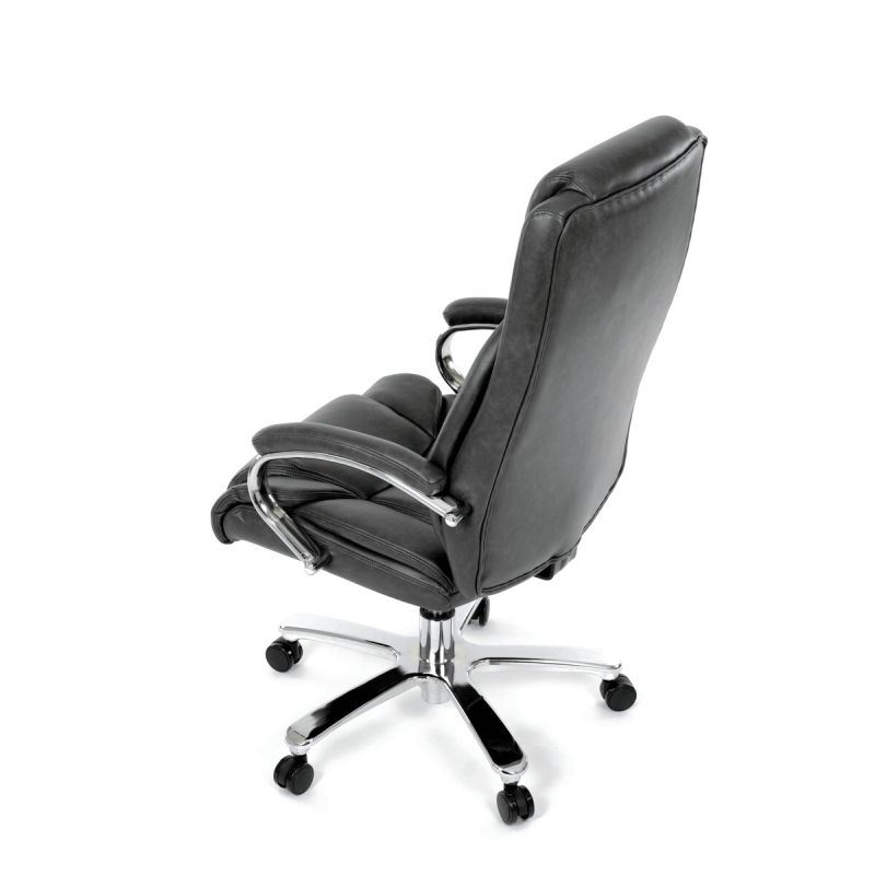 Kancelárske kreslo, sivá, ekokoža, 150 kg, KA-F1385 GREY