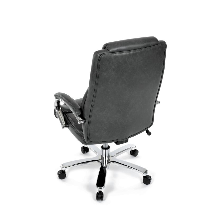Kancelárske kreslo, sivá, ekokoža, 150 kg, KA-F1385 GREY