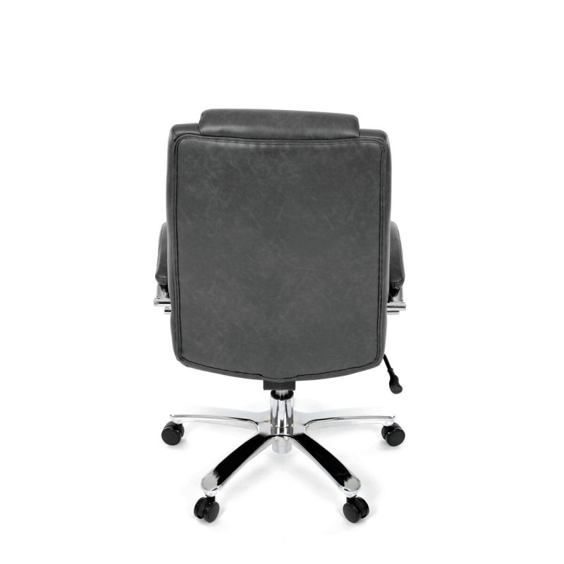 Kancelárske kreslo, sivá, ekokoža, 150 kg, KA-F1385 GREY