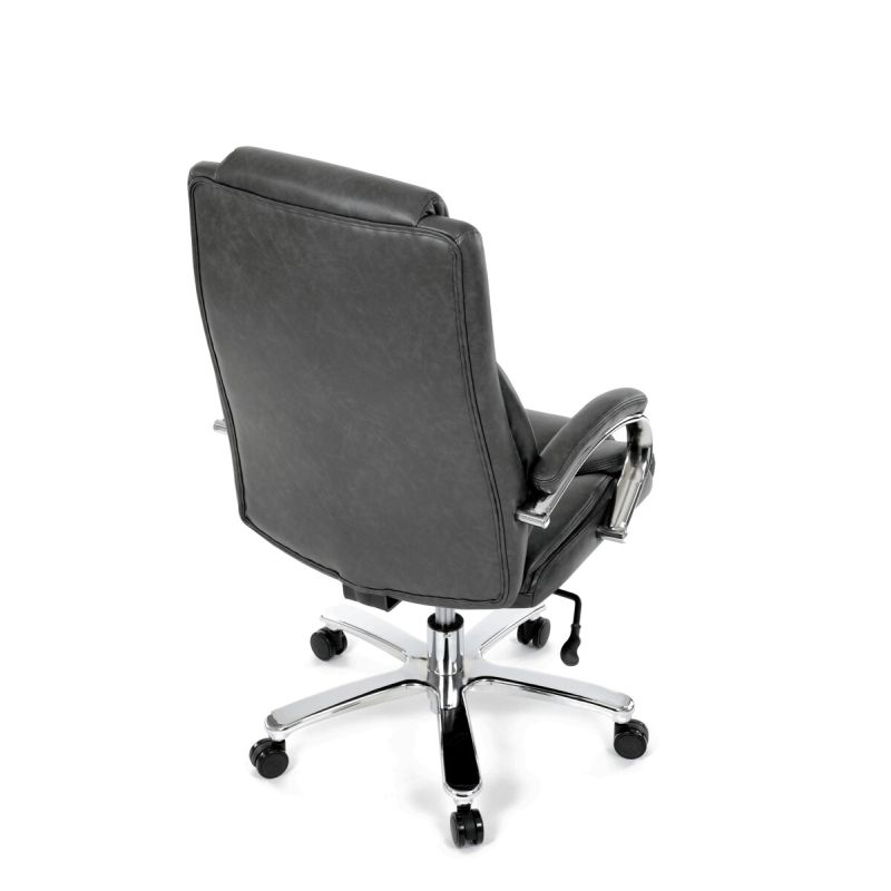 Kancelárske kreslo, sivá, ekokoža, 150 kg, KA-F1385 GREY