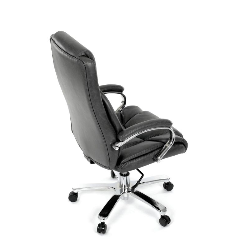 Kancelárske kreslo, sivá, ekokoža, 150 kg, KA-F1385 GREY