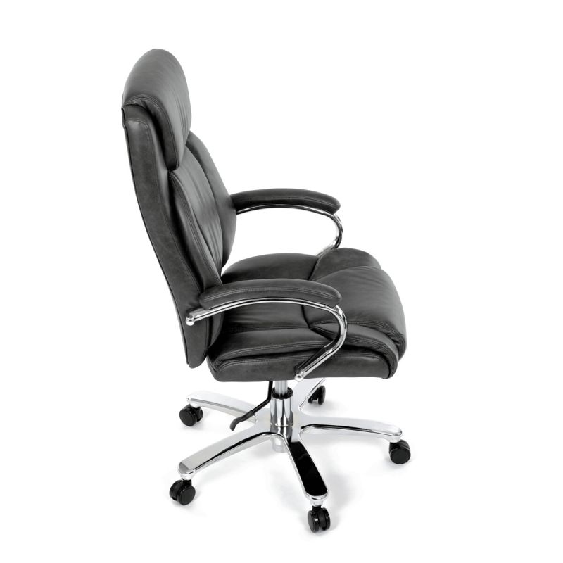 Kancelárske kreslo, sivá, ekokoža, 150 kg, KA-F1385 GREY