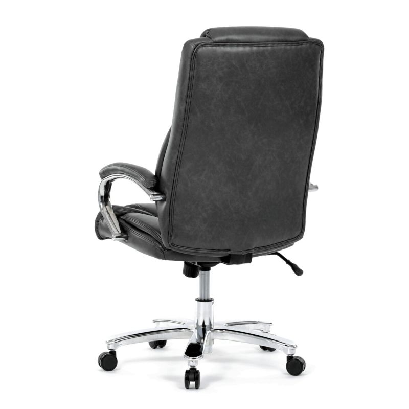 Kancelárske kreslo, sivá, ekokoža, 150 kg, KA-F1385 GREY
