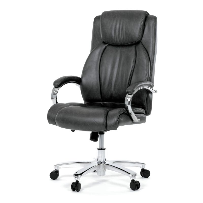 Kancelárske kreslo, sivá, ekokoža, 150 kg, KA-F1385 GREY