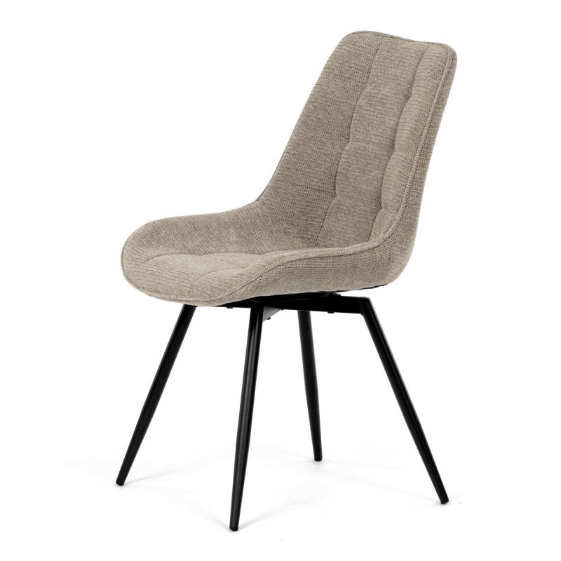 Jedálenská stolička, hnedá, látka, HC-T1130 CAP2