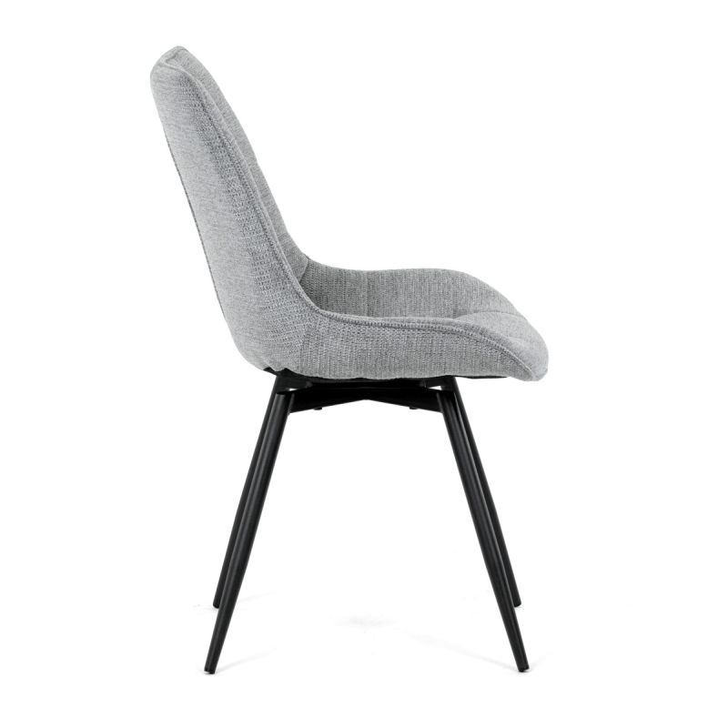 Jedálenská stolička, sivá, látka, HC-T1130 GREY2