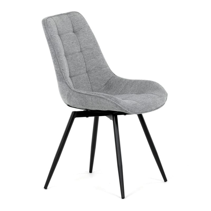 Jedálenská stolička, sivá, látka, HC-T1130 GREY2