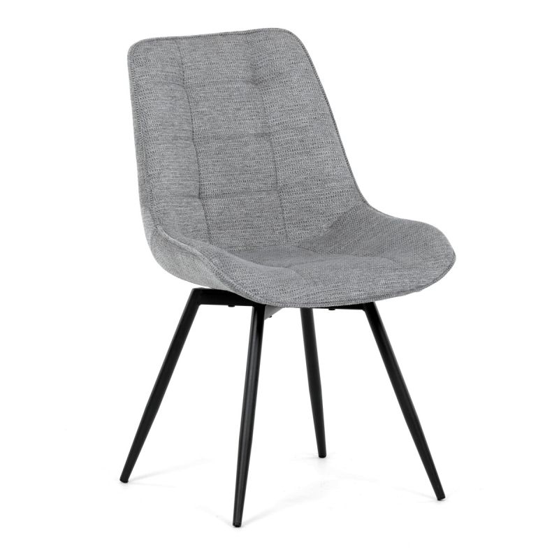 Jedálenská stolička, sivá, látka, HC-T1130 GREY2