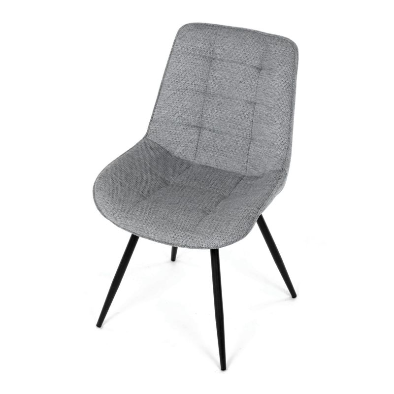 Jedálenská stolička, sivá, látka, HC-T1130 GREY2
