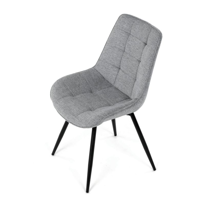 Jedálenská stolička, sivá, látka, HC-T1130 GREY2