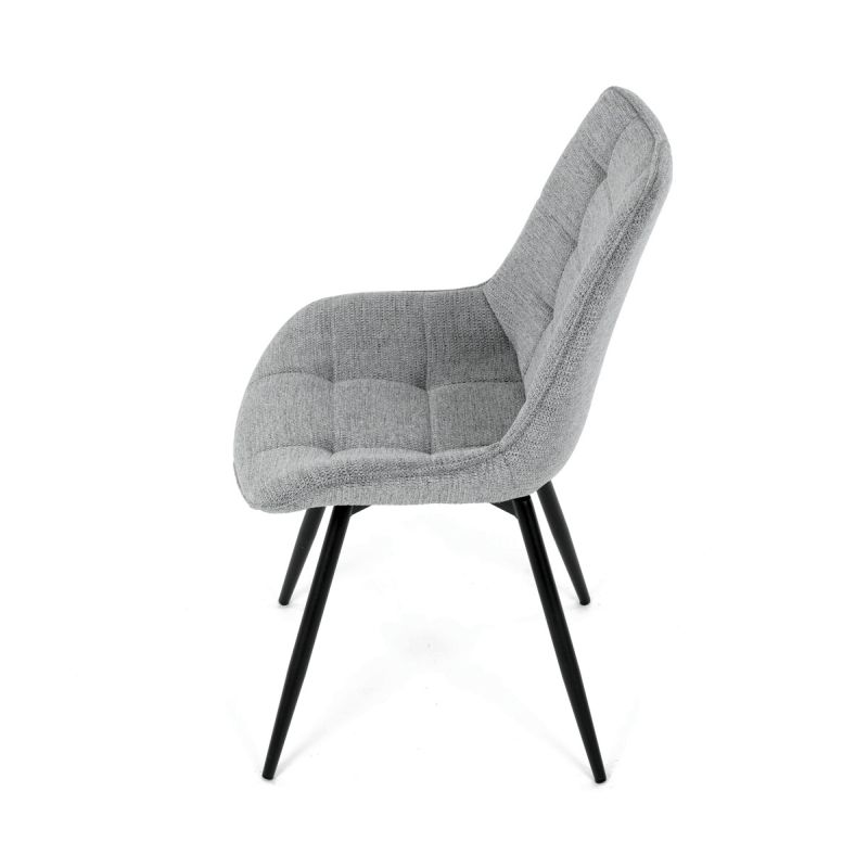 Jedálenská stolička, sivá, látka, HC-T1130 GREY2
