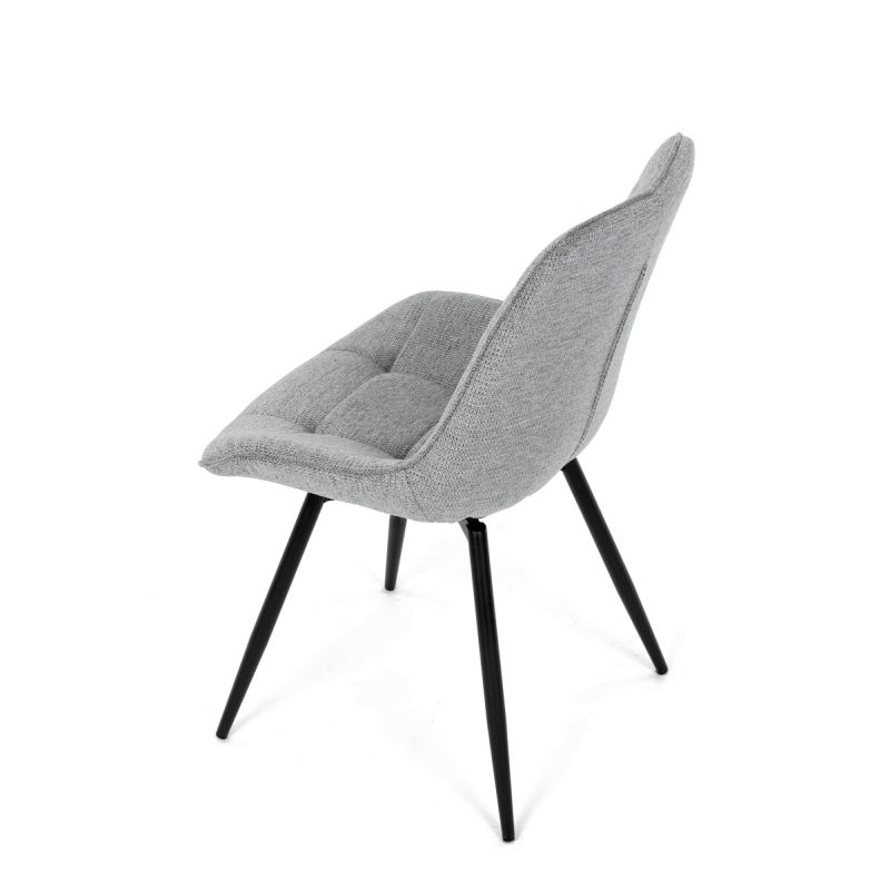 Jedálenská stolička, sivá, látka, HC-T1130 GREY2