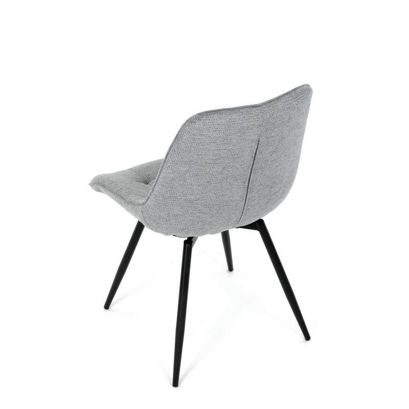 Jedálenská stolička, sivá, látka, HC-T1130 GREY2
