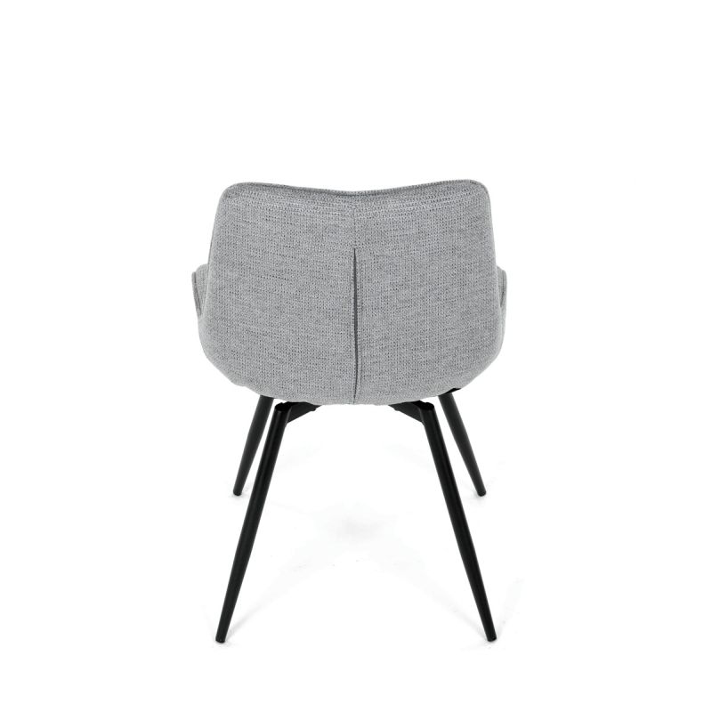 Jedálenská stolička, sivá, látka, HC-T1130 GREY2