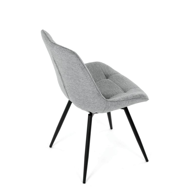 Jedálenská stolička, sivá, látka, HC-T1130 GREY2