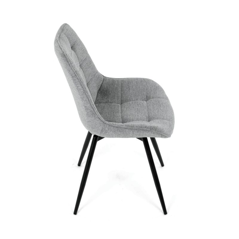 Jedálenská stolička, sivá, látka, HC-T1130 GREY2