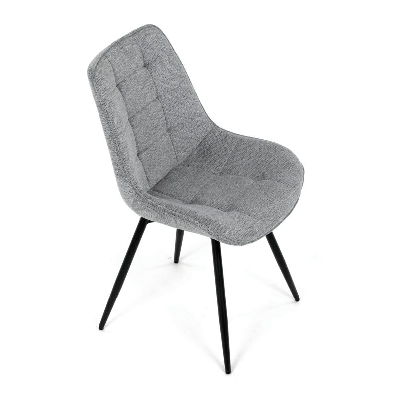 Jedálenská stolička, sivá, látka, HC-T1130 GREY2
