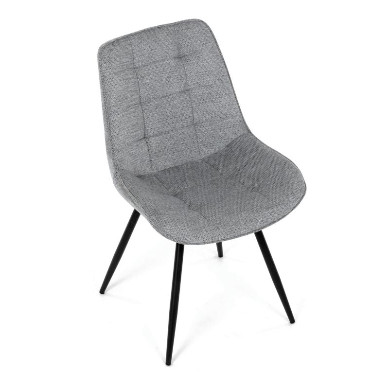 Jedálenská stolička, sivá, látka, HC-T1130 GREY2