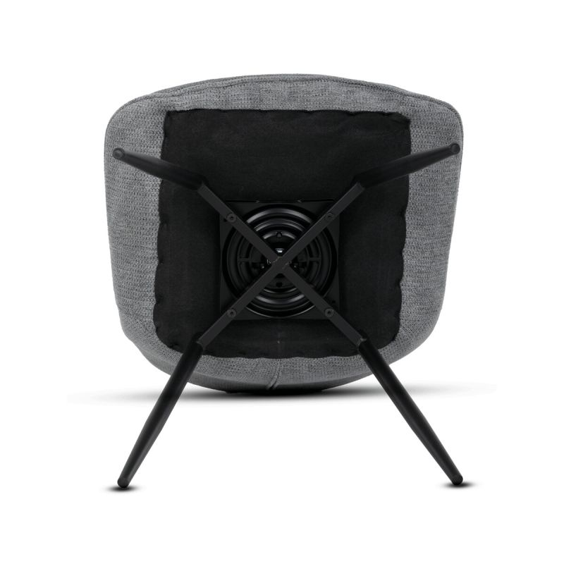 Jedálenská stolička, sivá, látka, HC-T1130 GREY2