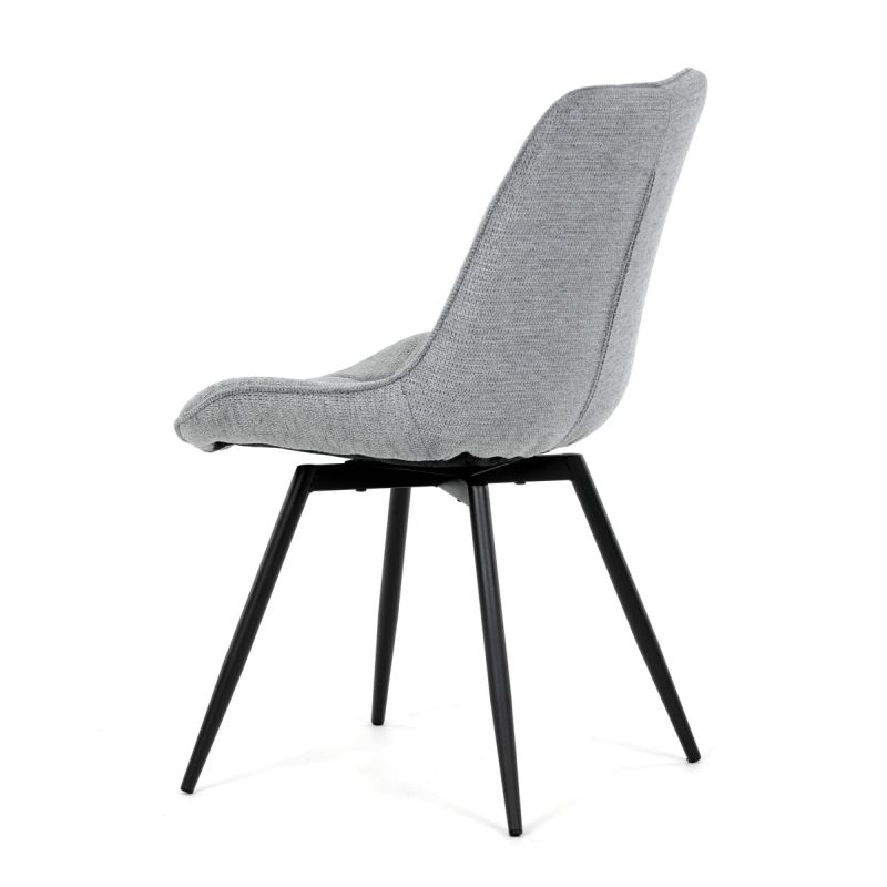 Jedálenská stolička, sivá, látka, HC-T1130 GREY2