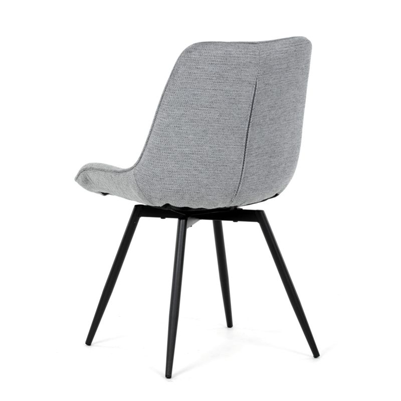 Jedálenská stolička, sivá, látka, HC-T1130 GREY2