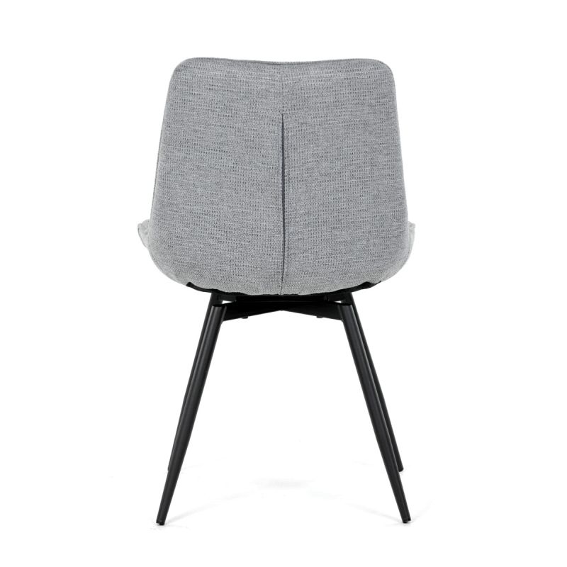 Jedálenská stolička, sivá, látka, HC-T1130 GREY2