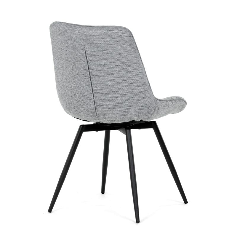 Jedálenská stolička, sivá, látka, HC-T1130 GREY2