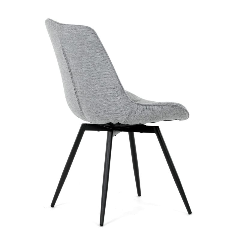 Jedálenská stolička, sivá, látka, HC-T1130 GREY2