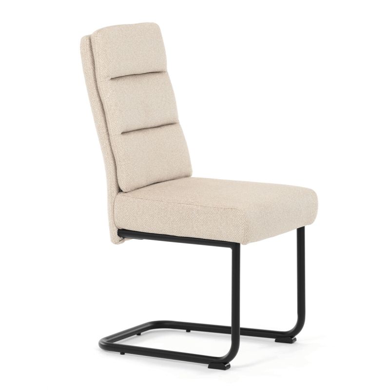 Jedálenská stolička, béžová, látka, DCL-P3107 CRM2