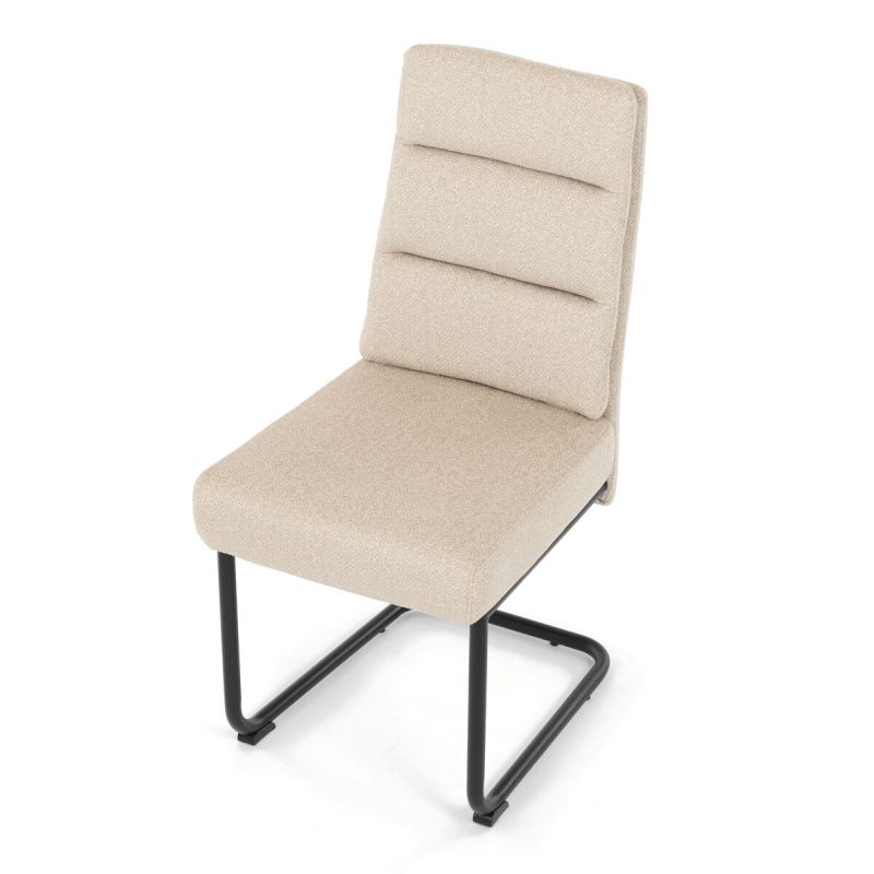 Jedálenská stolička, béžová, látka, DCL-P3107 CRM2