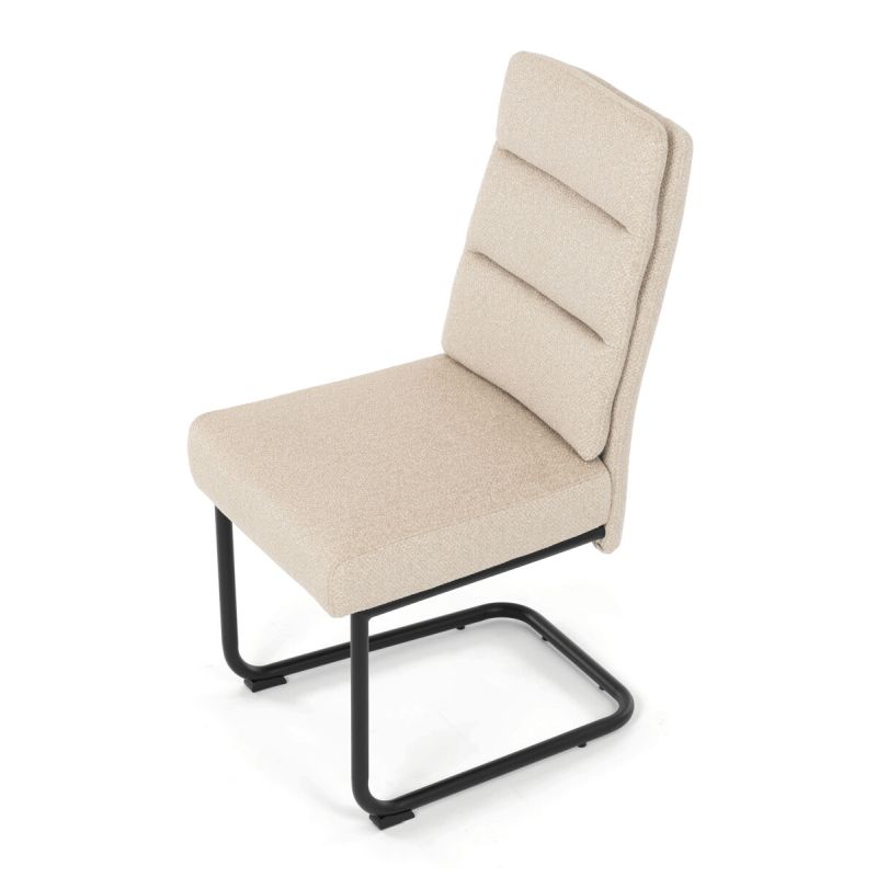 Jedálenská stolička, béžová, látka, DCL-P3107 CRM2