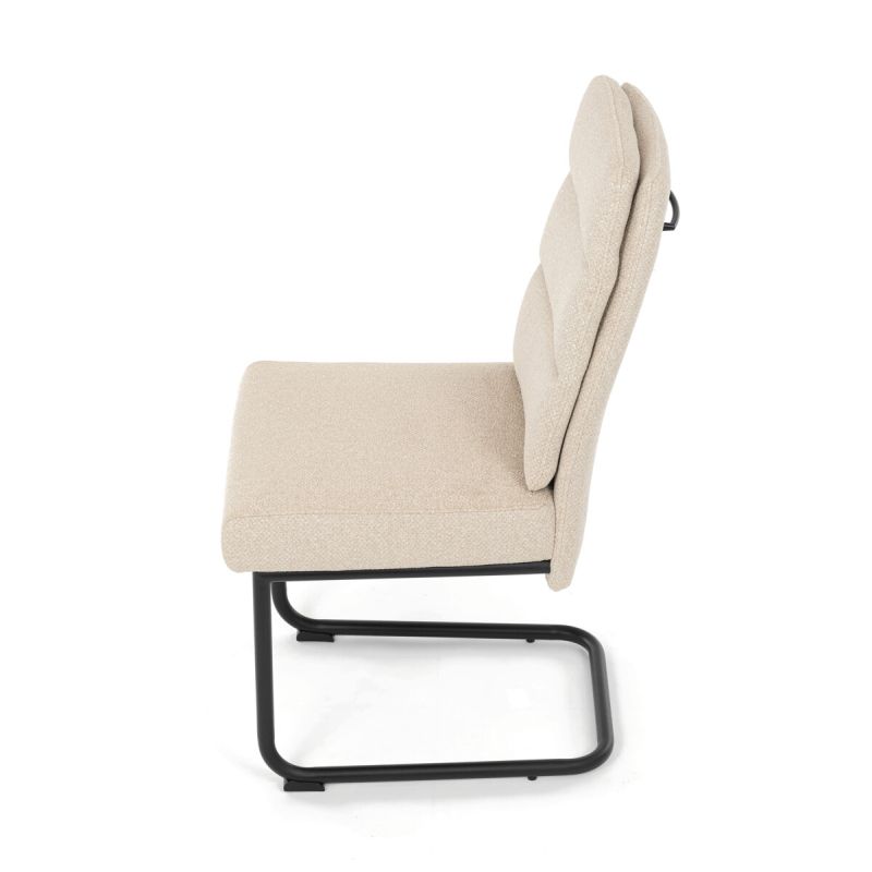 Jedálenská stolička, béžová, látka, DCL-P3107 CRM2