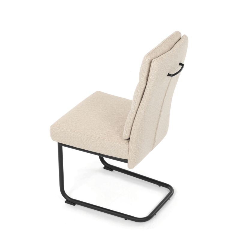 Jedálenská stolička, béžová, látka, DCL-P3107 CRM2