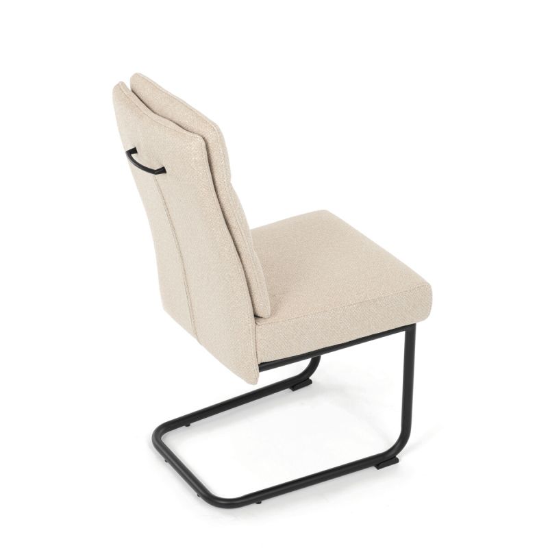 Jedálenská stolička, béžová, látka, DCL-P3107 CRM2