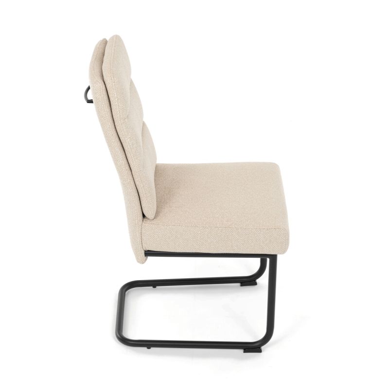Jedálenská stolička, béžová, látka, DCL-P3107 CRM2