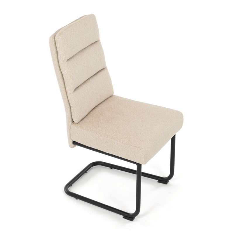 Jedálenská stolička, béžová, látka, DCL-P3107 CRM2