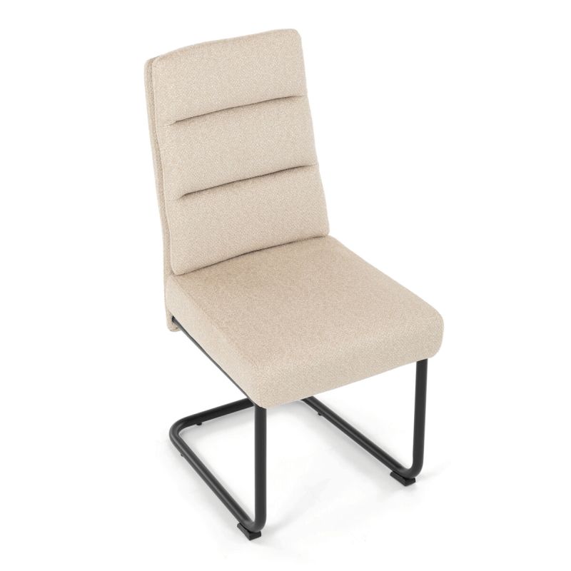 Jedálenská stolička, béžová, látka, DCL-P3107 CRM2