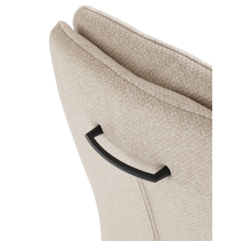 Jedálenská stolička, béžová, látka, DCL-P3107 CRM2